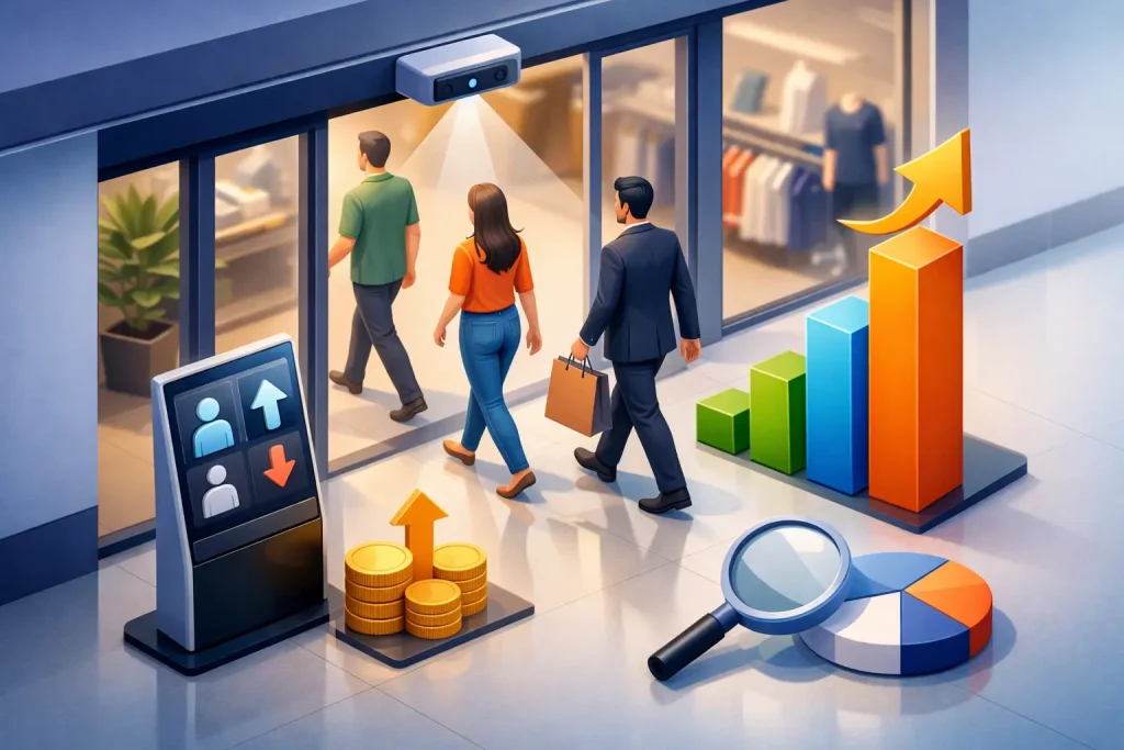 ספירת לקוחות בכניסה לחנות שמייצרת ערך